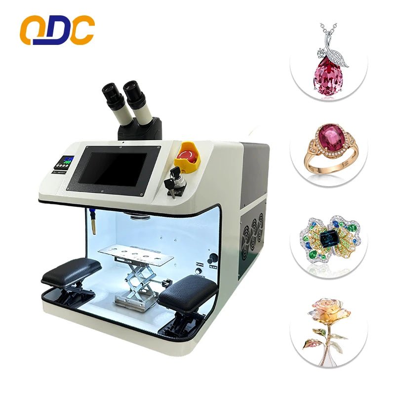QDC Easy to Operate  Raycus Small Yag Laser Welding Machine 200W for Jewelry Welding Multi-Beam Water Cooling